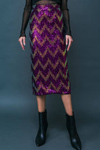 Load image into Gallery viewer, Sequin Midi Pencil Skirt
