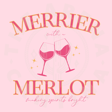 Load image into Gallery viewer, Merrier With Merlot Crewneck
