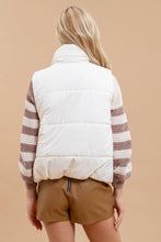 Load image into Gallery viewer, Asymmetrical High Neck Puffer Vest
