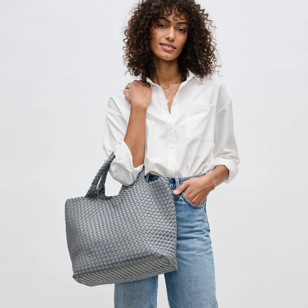 Gray Woven Neoprene Tote