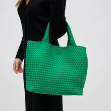 Load image into Gallery viewer, Green Woven Neoprene Tote
