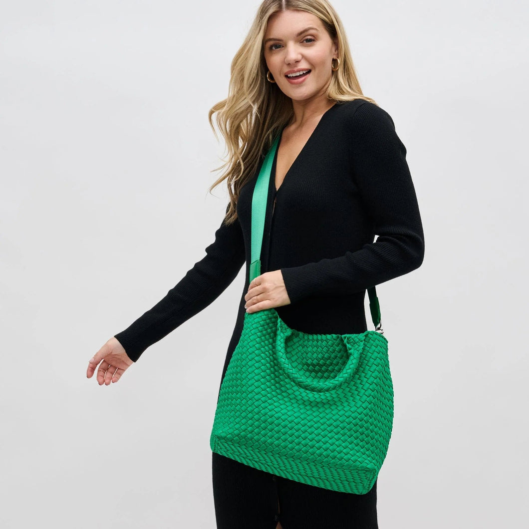 Green Woven Neoprene Tote