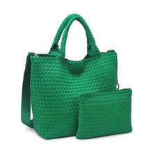 Load image into Gallery viewer, Green Woven Neoprene Tote
