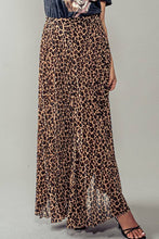 Load image into Gallery viewer, Leopard Animal Print Pleated Midi Skirt
