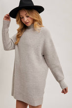 Load image into Gallery viewer, Mock Neck Knit Sweater Dress
