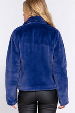 Load image into Gallery viewer, Faux Fur Notched Collar Open Front Jacket
