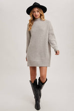 Load image into Gallery viewer, Mock Neck Knit Sweater Dress
