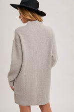 Load image into Gallery viewer, Mock Neck Knit Sweater Dress
