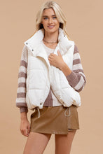 Load image into Gallery viewer, Asymmetrical High Neck Puffer Vest
