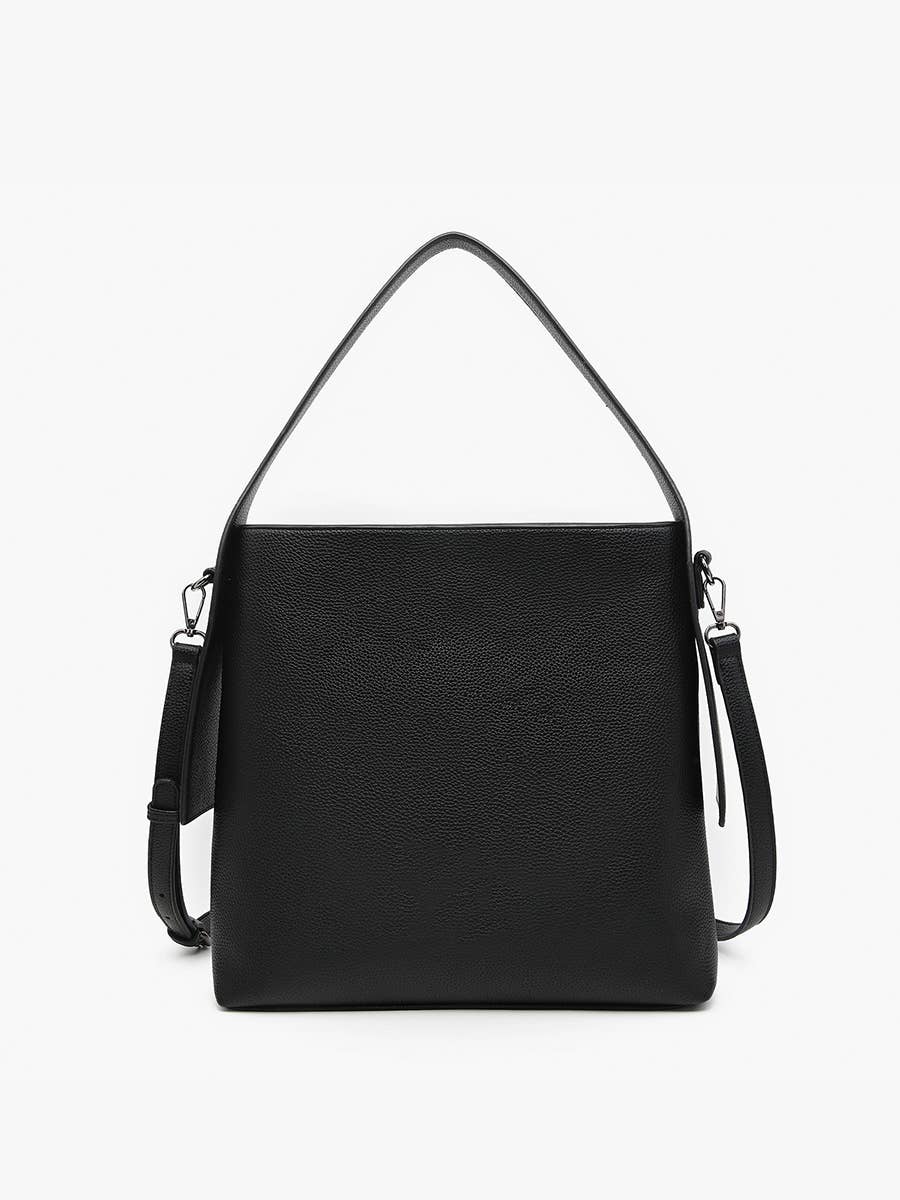 Classic Black Hobo With Long Strap