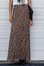 Load image into Gallery viewer, Leopard Animal Print Pleated Midi Skirt
