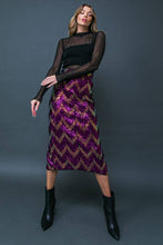 Load image into Gallery viewer, Sequin Midi Pencil Skirt
