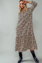 Load image into Gallery viewer, Leopard Print Ruffle Maxi Dress
