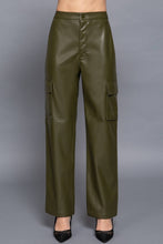 Load image into Gallery viewer, Faux Leather Cargo Pants
