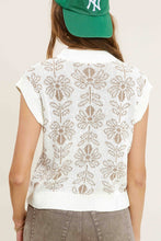 Load image into Gallery viewer, Flower Pattern in Chocolate Sleeveless Summer Top
