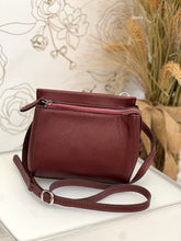 Load image into Gallery viewer, Genuine Leather Burgundy Crossbody
