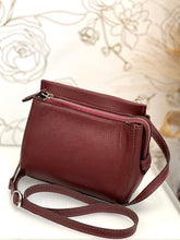 Load image into Gallery viewer, Genuine Leather Burgundy Crossbody
