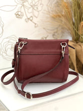 Load image into Gallery viewer, Genuine Leather Burgundy Crossbody
