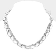 Load image into Gallery viewer, Metal Chain Link Layered Collar Necklace
