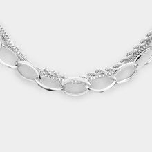 Load image into Gallery viewer, Metal Chain Link Layered Collar Necklace
