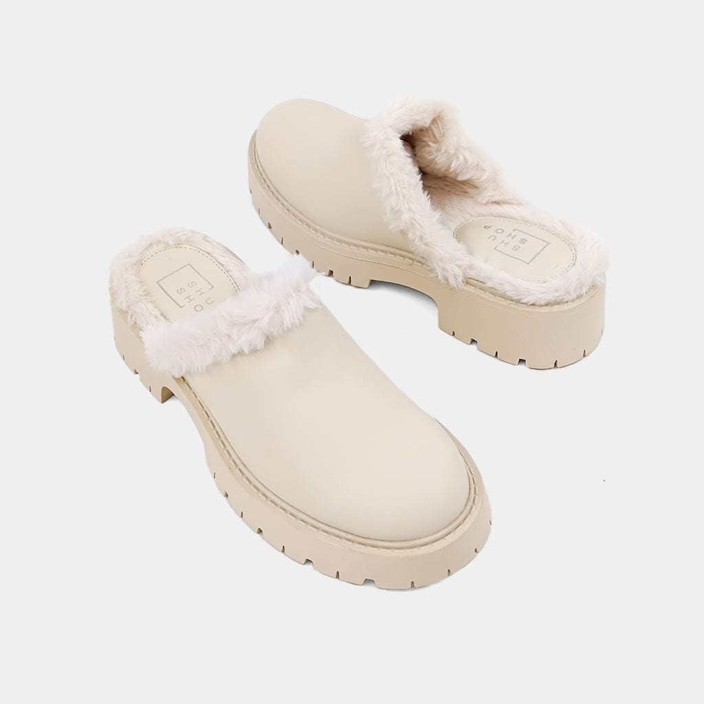 Faux Sherpa Lined Mules