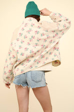 Load image into Gallery viewer, Oversized Flower Printed Fleece Jacket
