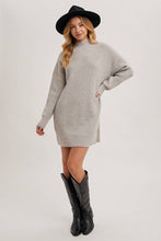 Load image into Gallery viewer, Mock Neck Knit Sweater Dress
