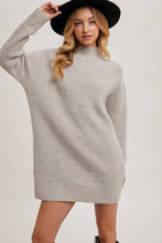 Load image into Gallery viewer, Mock Neck Knit Sweater Dress
