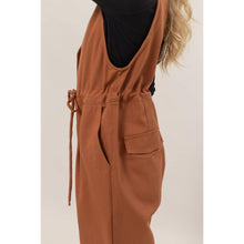 Load image into Gallery viewer, Camel Twill Sleeveless Jumpsuit
