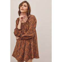 Load image into Gallery viewer, Floral Textured Square Neck Mini Dress
