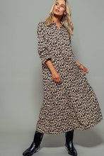 Load image into Gallery viewer, Leopard Print Ruffle Maxi Dress
