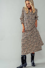 Load image into Gallery viewer, Leopard Print Ruffle Maxi Dress
