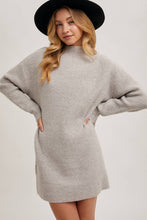 Load image into Gallery viewer, Mock Neck Knit Sweater Dress
